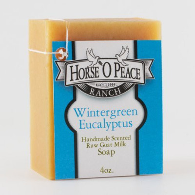 

Horse 'O Peace Ranch Wintergreen Eucalyptus Handmade Herbal 100% Raw Goat Milk Soap(127.53 g)
