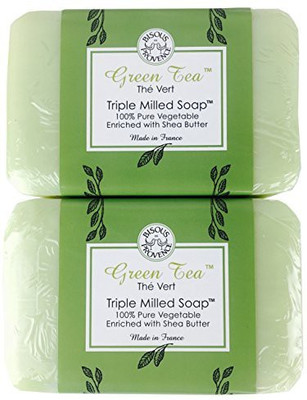 

Bisous Provence/trader Joe's 2 Pack Green Tea The Vert Triple Milled Soap 100% Pure Vegetable With Shea Butter(100 g, Pack of 2)