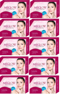 

Meglow Beauty Cream Soap (Pack of 10)(750 g, Pack of 10)