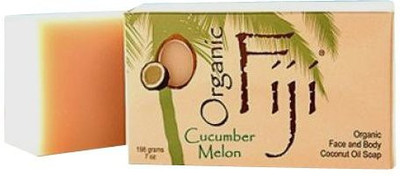 

Organic Fiji Coconut Oil Soap For Face and Body 100% Certified Organic Cucumber Melon(210 ml)
