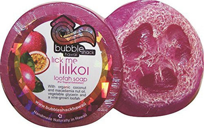 

Bubble Shack Hawaii Loofah Glycerin Soap Lick Me Lilikoi 4 Bars(100 g, Pack of 4)