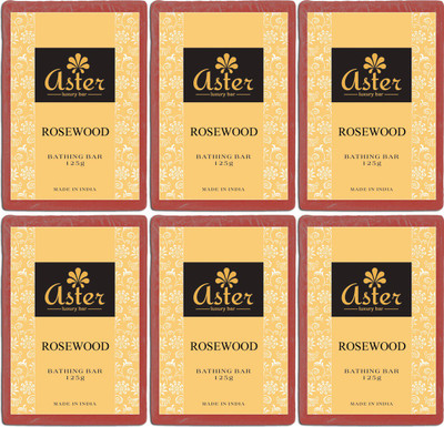

Aster Luxury Rosewood Bathing Bar - Pack of 6(125 g, Pack of 6)