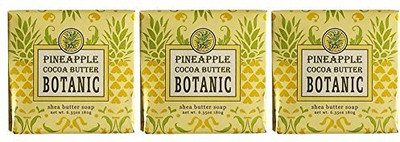 

Greenwich Bay Trading Company French Milled PINEAPPLE COCOA BUTTER Shea Butter Bar Bath Soap | Shea Butter Cocoa Butter Captivating Botanical Spa Soap (3 Pack)(190.5 ml)