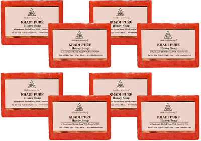 

Khadi Pure Natural Handmade Pure Honey Soap with essential Oil(1000 g, Pack of 8)