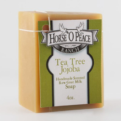

Horse 'O Peace Ranch Handmade Herbal 100% Raw Goat Milk Tea Tree Jojoba Soap(120 ml)