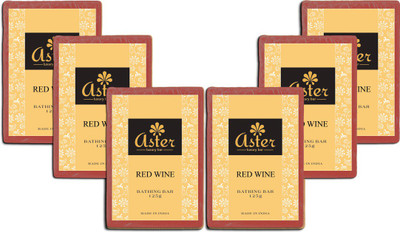 

Aster Luxury Red Wine Soap - Pack of 6(750 g, Pack of 6)