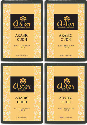 

Aster Luxury Arabic Oudh Bathing Bar - Pack of 4(500 g)