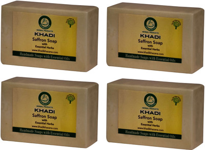 

Khadi Herbal saffron soap(500 g, Pack of 4)