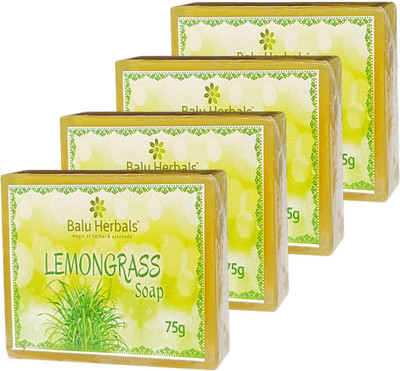 Balu Herbals Lemon Grass Soap(4 x 93.75 g)