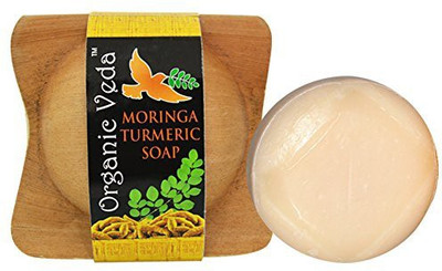 

Organic Veda Moringa Turmeric Herbal Soap Plant Based Vitamains And Minerals(90.688 g)