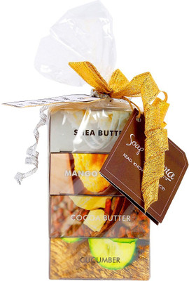 

Soap Opera Mango Butter, Shea Butter, Cocoa Butter, Cucumber Soaps- 3+1 combo pack(400 g, Pack of 4)