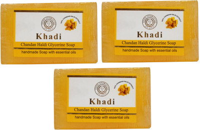 

Khadi Herbal NaturalChandan Haldi Glycerine Soap Pack Of 3(375 g, Pack of 3)