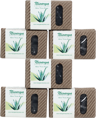 

Nisarga Aloe Soap Aroma transparent soap(450 g, Pack of 6)