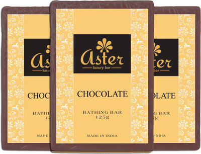 Aster Luxury Chocolate Soap - Pack of 3(375 g, Pack of 3)