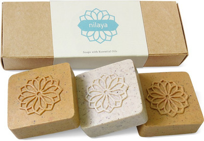 

Nilaya Soaps with Essential Oils(Pack of three)(300 g, Pack of 3)