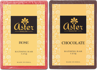 

Aster Luxury Rose Chocolate Natural Soap Combo(250 g, Pack of 2)