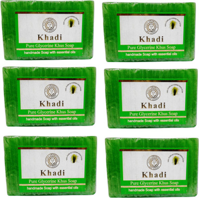 

Khadi Herbal NaturalPure Glycerine Khus Soap(750 g, Pack of 6)