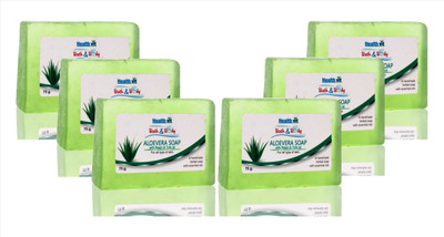 

HealthVit Bath & Body Aloevera Soap With Neem & Tulsi Oil 75g - Pack of 6(75 g, Pack of 6)