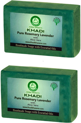 

Khadi Herbal NaturalPure Rosemary Lavender soap(250 g, Pack of 2)