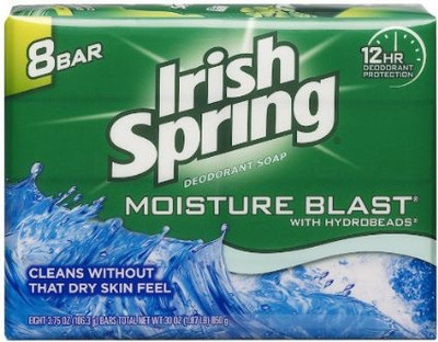 

Irish Spring Moisture Blast Deodorant Soap with hydrobeads ( Pack of 8 ) 106.3g *8(106.3 g, Pack of 8)