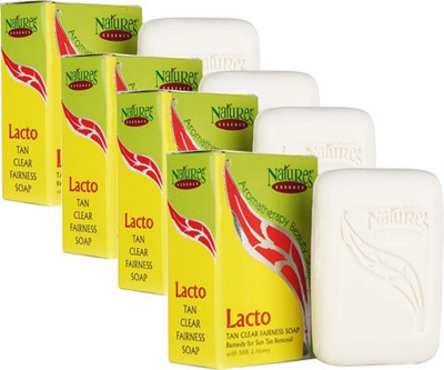 Lacto Tan Clear Fairness Soap-Pack of 4 Natures Essence(300 g, Pack of 4)