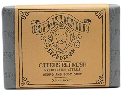 

Sophisticated Beardsman Best 100% All Natural & Organic Moisturizing, Exfoliating Aromatherapy Citrus Soap(155.87 g)