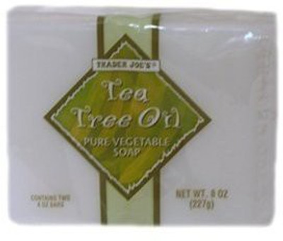 

Trader Joe's Tea Tree Oil Pure Vegetable Soap (2 Bars) - No Animal By-Products - Cruelty Free - Not Tested On Animals(227 g, Pack of 2)