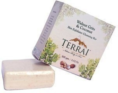 

Terrai Walnnut Grits & Coconut Skin Exfoliator Cleansing Bar(100 g)