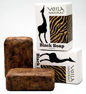 

Voila Natural African Black Soap with Shea Butter & Bonus Face Oil Blend with Rosehip Argan Jojoba & Marula Oil (pack of 2)(390 g)