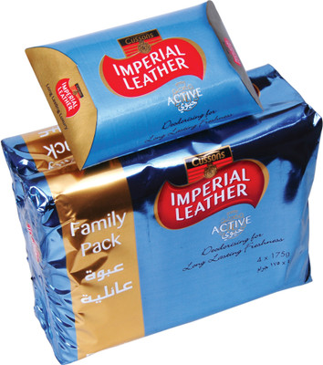 

Cussons Imperial Leather Active Soap - Family Pack of 4(175 g, Pack of 4)