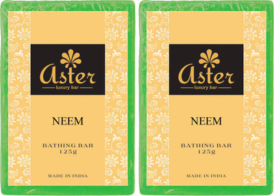 

Aster Luxury Handmade Neem Soap 125g Pack of 2(250 g, Pack of 2)