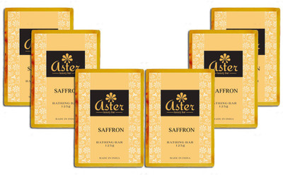 

Aster Luxury Handmade Saffron Soap 125g - Pack of 6(750 g, Pack of 6)