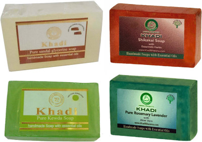 KHADI Handmade Soap Combo-7(4 x 125 g)