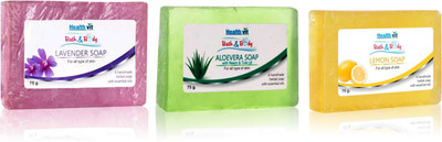 

HealthVit Bath & Body Combo Soap of Aloevera + Lavender + Lemon Oil 75g(75 g, Pack of 3)