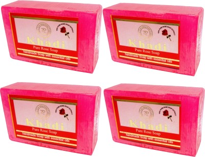 

Khadi Herbal NaturalPure Rose soap(500 g, Pack of 4)