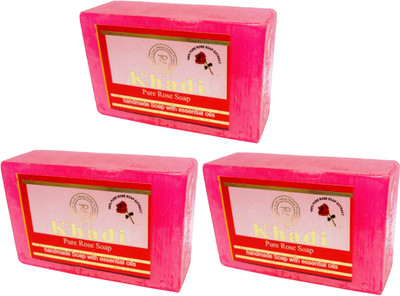 

Khadi Herbal NaturalPure Rose soap(375 g, Pack of 3)