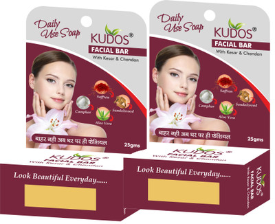 

Kudos Facial Bar with Kesar & Chandan X2 Pack(50 g, Pack of 2)