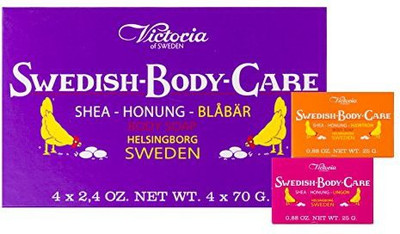 

Victoria Sweden Set 4 X Blueberry Body Soaps And Lingonberry Cloudberry Bath And Body Bars(68.016 g, Pack of 4)