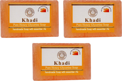 

Khadi Herbal NaturalPure Honey Glycerine Soap Pack Of 3(375 g, Pack of 3)