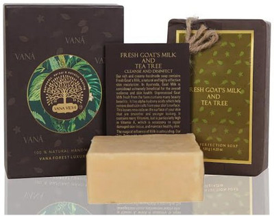 

VANA VIDHI Goat's Milk & Tea Tree Luxurious Soap(120 g)