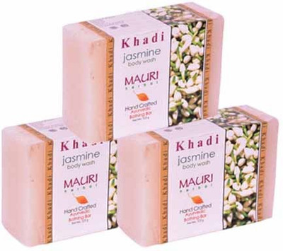 

Khadi Mauri Jasmine Soap - Pack of 3 - Premium Handcafted Herbal(375 g, Pack of 3)