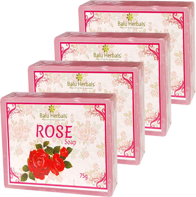 

Balu Herbals Pvt Ltd Rose Soap(375 g, Pack of 4)