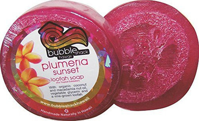 

Bubble Shack Hawaii Bubble Shack Loofah Glycerin Soap Plumeria Sunset 4 Bars(390 g)