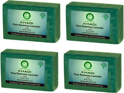 

Khadi Herbal NaturalPure Rosemary Lavender soap(500 g, Pack of 4)
