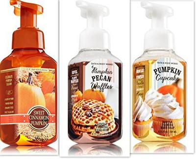 

Bath & Body Works Pumpkin Scented Foaming Soap Variety Bundle (Pack of 3) includes 1-Bottle Pumpkin Pecan Waffles + 1-Bottle Sweet Cinnamon Pumpkin + 1-Bottle Pumpkin Cupcake(262.5 ml)