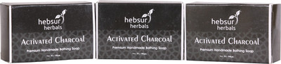 

Hebsur Herbals ACTIVATED CHARCOAL SOAP(100 g, Pack of 3)