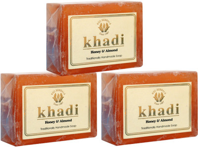 

Khadi Shivalik Honey & Almond Handmade Soap(375 g, Pack of 3)