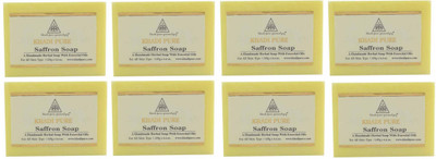 

Khadi Pure Natural Handmade Pure Saffron Soap with essential Oil(1000 g, Pack of 8)