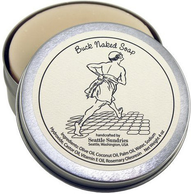 

Seattle Sundries Buck Naked Soap - 100% Natural & Handmade in Reusable Travel Gift Tin(120 ml)