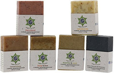 

Delights of the Earth Soap Bar Variety Pack - All Natural Hand Poured Soap Bars - 6 Different Relaxing Scented Soaps(60 g, Pack of 6)